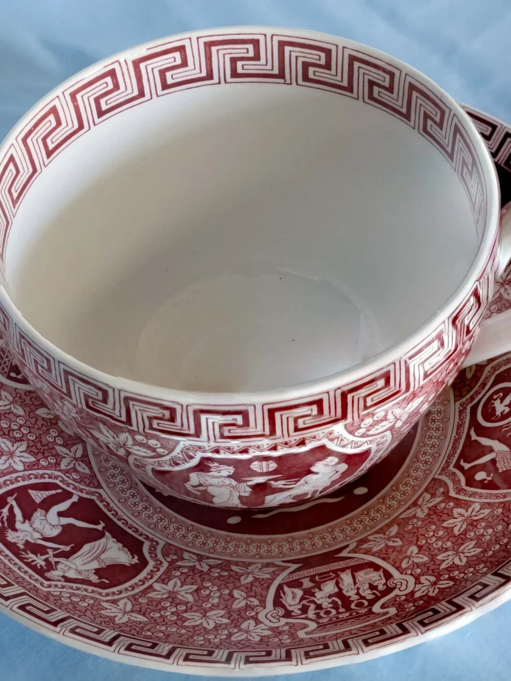 Beautiful Spode Archive Collection Greek Pattern. Jumbo Cup and Saucer. England!